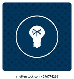 LED lamp controlled via wi-fi network. icon. vector design