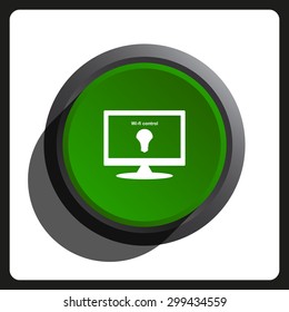 LED lamp controlled via wi-fi network. icon. vector design