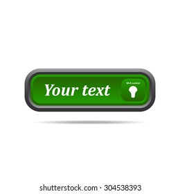 LED lamp controlled via wi-fi network. icon. vector design