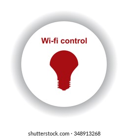LED lamp controlled via wifi network icon