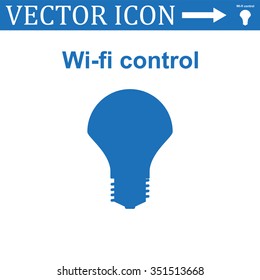 LED lamp controlled via wifi network icon