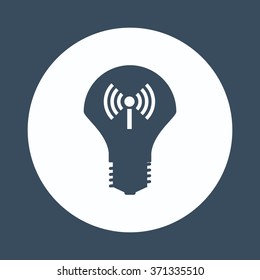 LED lamp controlled via wi-fi network icon