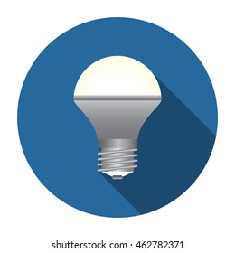 LED lamp  icon flat design style