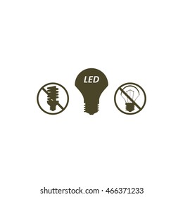 LED Lamp Icon Vector