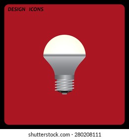LED lamp . icon. vector design. Flat design style 