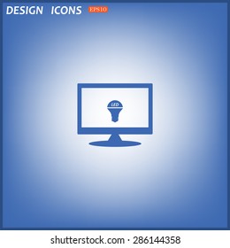 LED lamp . icon. vector design