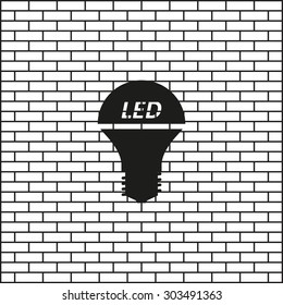 LED lamp . icon. vector design