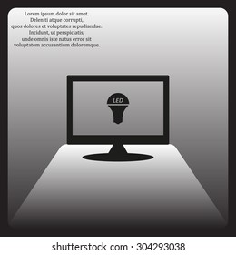 LED lamp . icon. vector design