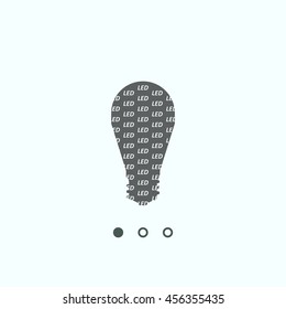 LED lamp Icon, vector, icon flat