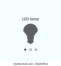 LED lamp Icon, vector, icon flat
