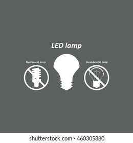 LED lamp Icon, vector, icon flat