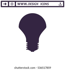 LED Lamp Icon Vector flat design style