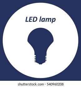LED Lamp Icon Vector flat design style