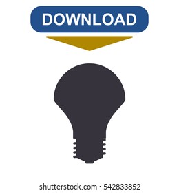 LED Lamp Icon Vector flat design style