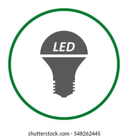 LED Lamp Icon Vector flat design style