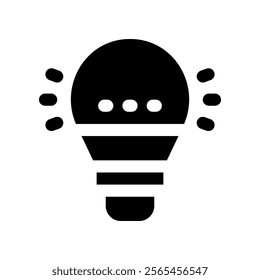 led lamp icon. vector glyph icon for your website, mobile, presentation, and logo design.