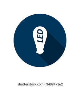 LED lamp icon, vector illustration. Modern design. Flat design style