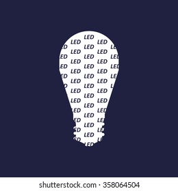 LED lamp icon, vector illustration. Modern design. Flat design style