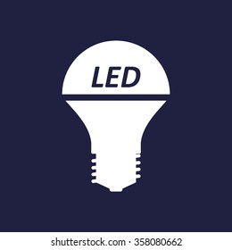 LED lamp icon, vector illustration. Flat design style