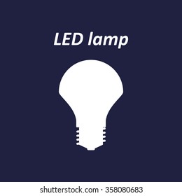 LED lamp icon, vector illustration. Flat design style