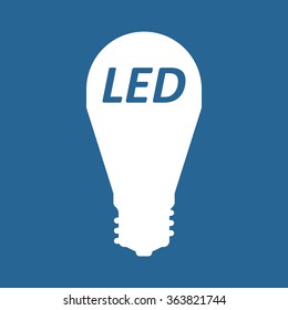 LED lamp icon, vector illustration. Modern design. Flat design style