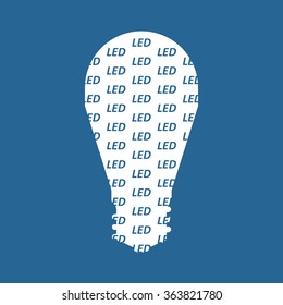 LED lamp icon, vector illustration. Modern design. Flat design style