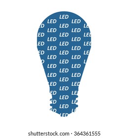 LED lamp icon, vector illustration. Modern design. Flat design style