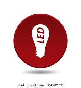 LED lamp icon, vector illustration. Modern design. Flat design style