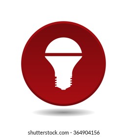 LED lamp icon, vector illustration. Flat design style