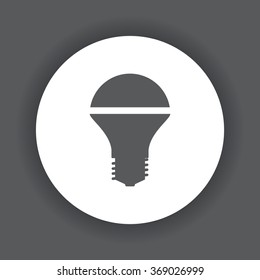 LED lamp icon, vector illustration. Flat design style