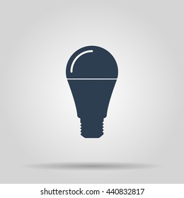 LED lamp icon, vector illustration. Flat design style