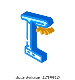 led lamp isometric icon vector. led lamp sign. isolated symbol illustration