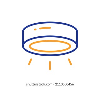 Led lamp line icon. Spotlight light sign. Interior illuminate symbol. Colorful thin line outline concept. Linear style led lamp icon. Editable stroke. Vector