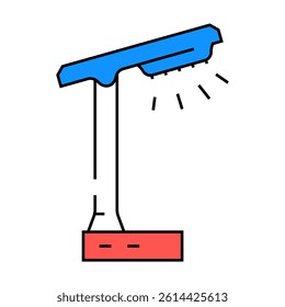 led lamp line icon vector. led lamp sign. isolated symbol illustration