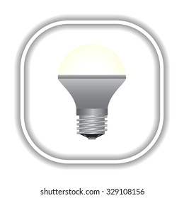 LED lamp . Modern design flat style icon