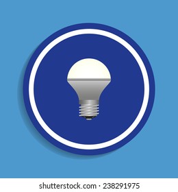 LED lamp on a blue background, vector, EPS 10