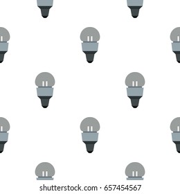 Led lamp pattern seamless background in flat style repeat vector illustration