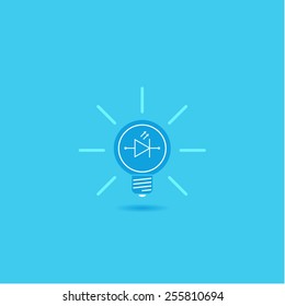 led lamp - vector icon