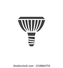 Led Lamp vector icon. filled flat sign for mobile concept and web design. Light bulb glyph icon. Symbol, logo illustration. Vector graphics