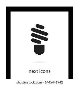 A led lamp vector icon. The sign of a lamp and light. The symbol of ideas. A bulblamp vector icon.The symbol of a led lamp.