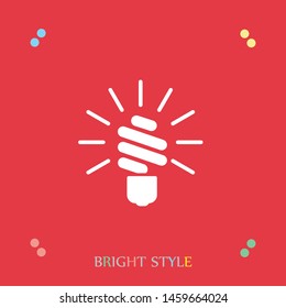 A led lamp vector icon. The sign of a lamp and light. The symbol of ideas. The symbol of a led lamp. A bulblamp vector icon.