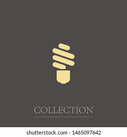 A led lamp vector icon. The sign of a lamp and light. The symbol of ideas. A bulblamp vector icon.The symbol of a led lamp.