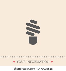 A led lamp vector icon. The sign of a lamp and light. The symbol of ideas. A bulblamp vector icon.The symbol of a led lamp.