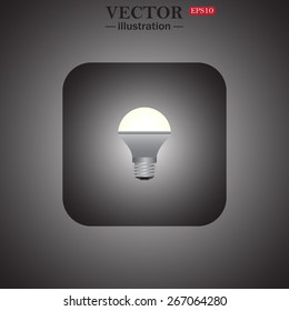  LED lamp, web icon. vector design