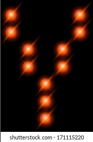 LED letters.
