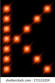 LED letters.