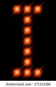 LED letters.