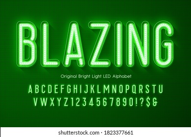 Alfabeto 3d de luz LED, tipo moderno extra brillante. Controlar el color.