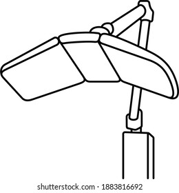 LED Light Bio Photon Therapy. Vector Outline Illustration.