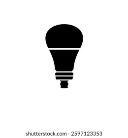 Led Light Bulb, Diode Eco Lamp, Lightbulb Solid Flat Vector Icon Isolated on White Background.